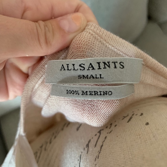 NWT AllSaints Stunning Silk Shrug Top Small - Picture 6 of 8